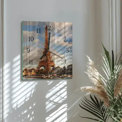 Vierkante glas klok Parijs