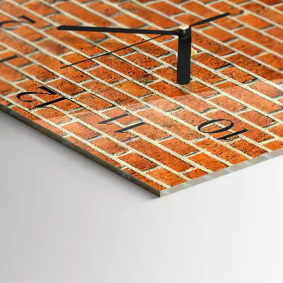 Decoratieve glazen klok vierkant Baksteen