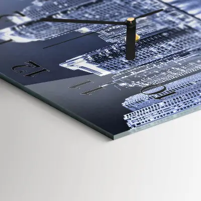 Vierkante glas klok Horizon