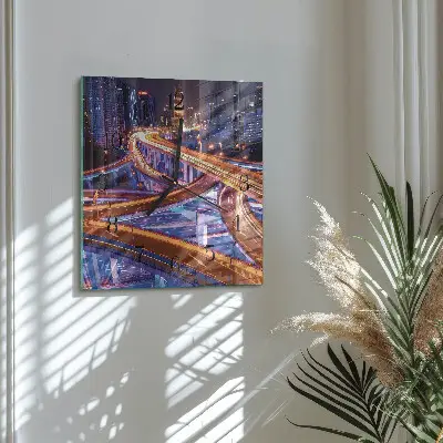 Moderne wandklok glas vierkant Overdracht