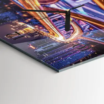 Moderne wandklok glas vierkant Overdracht