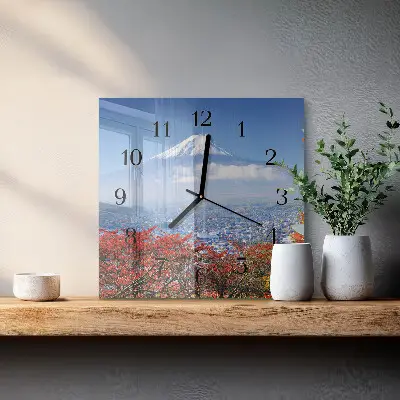 Decoratieve glazen klok vierkant Berg