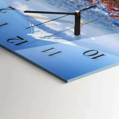 Decoratieve glazen klok vierkant Berg