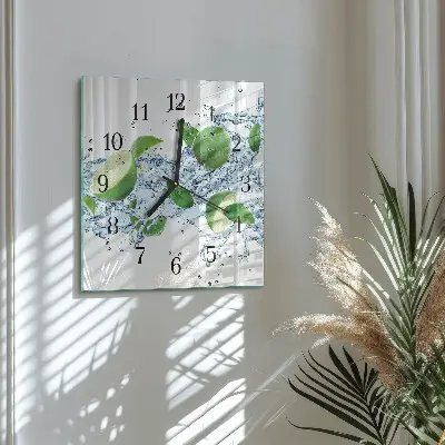 Decoratieve glazen klok vierkant Calciumcarbonaat
