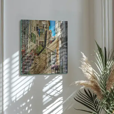 Vierkante glas klok Laan