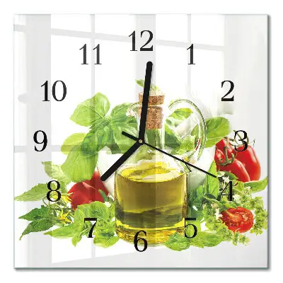 Vierkante glas klok Basilicumolie