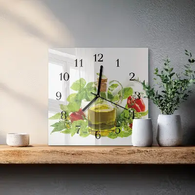 Vierkante glas klok Basilicumolie