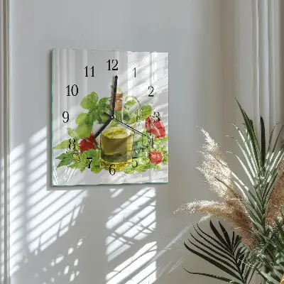 Vierkante glas klok Basilicumolie