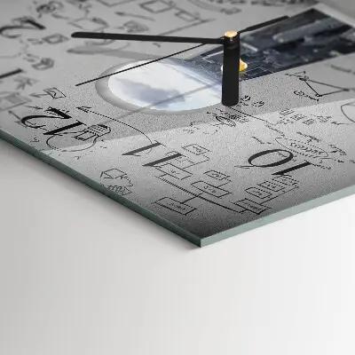 Decoratieve glazen klok vierkant Sleutelgat