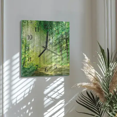 Moderne wandklok glas vierkant Bosnatuur