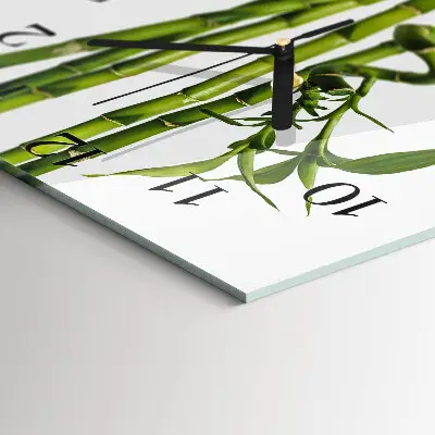 Decoratieve glazen klok vierkant Bamboe