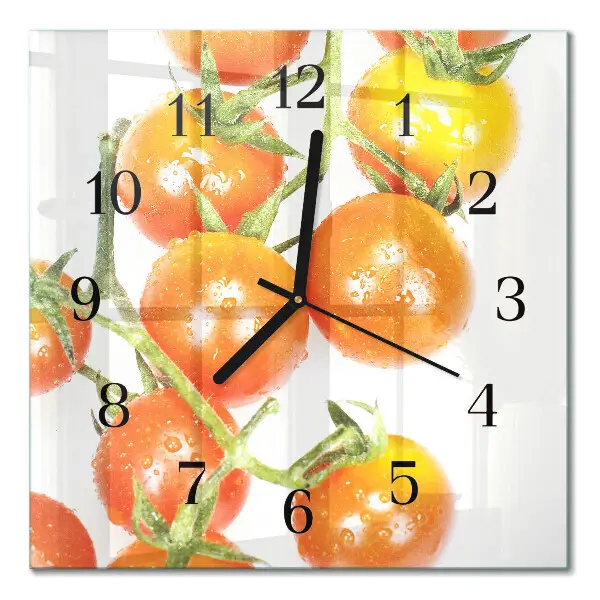Decoratieve glazen klok vierkant Tomaten
