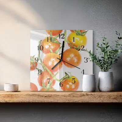 Decoratieve glazen klok vierkant Tomaten
