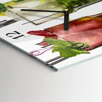 Decoratieve glazen klok vierkant Cocktails