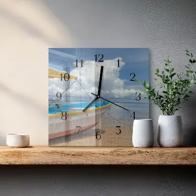 Vierkante glas klok Łódź