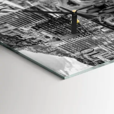 Decoratieve glazen klok vierkant Raceauto