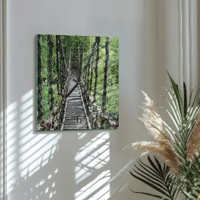Moderne wandklok glas vierkant Hangbrug