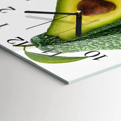 Decoratieve glazen klok vierkant Avocado