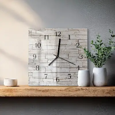Decoratieve glazen klok vierkant Klinker