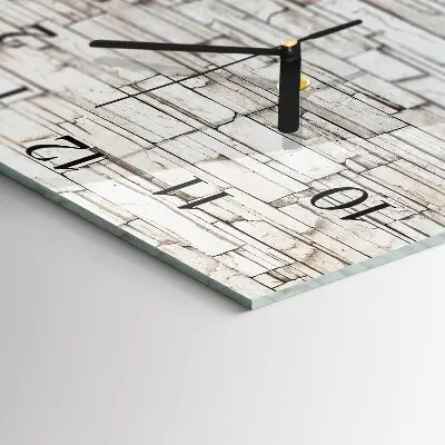 Decoratieve glazen klok vierkant Klinker