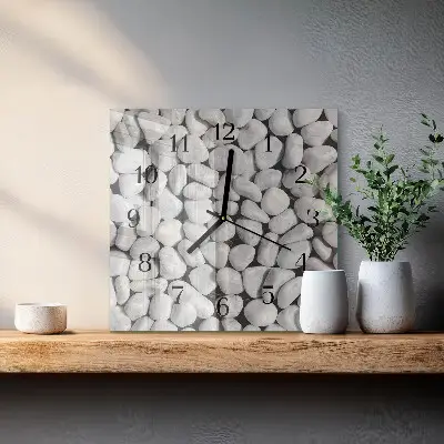 Decoratieve glazen klok vierkant Stenen