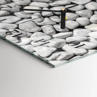 Decoratieve glazen klok vierkant Stenen