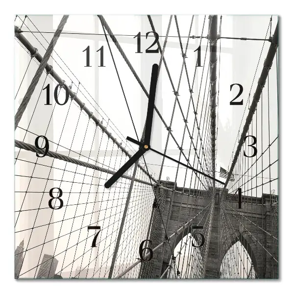 Vierkante glas klok Brooklynbrug