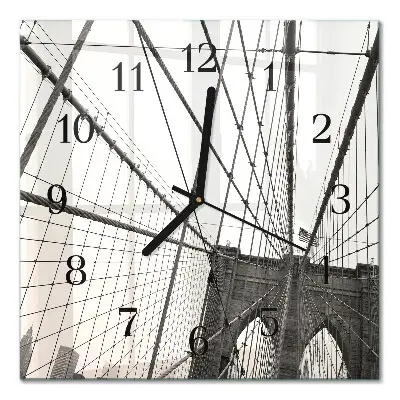 Vierkante glas klok Brooklynbrug