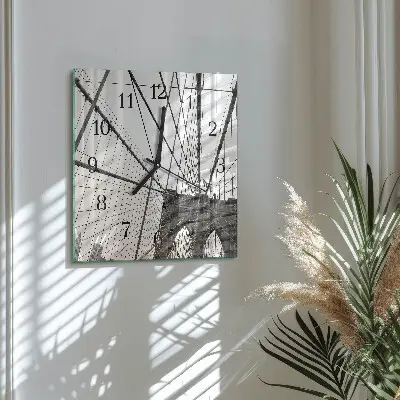 Vierkante glas klok Brooklynbrug