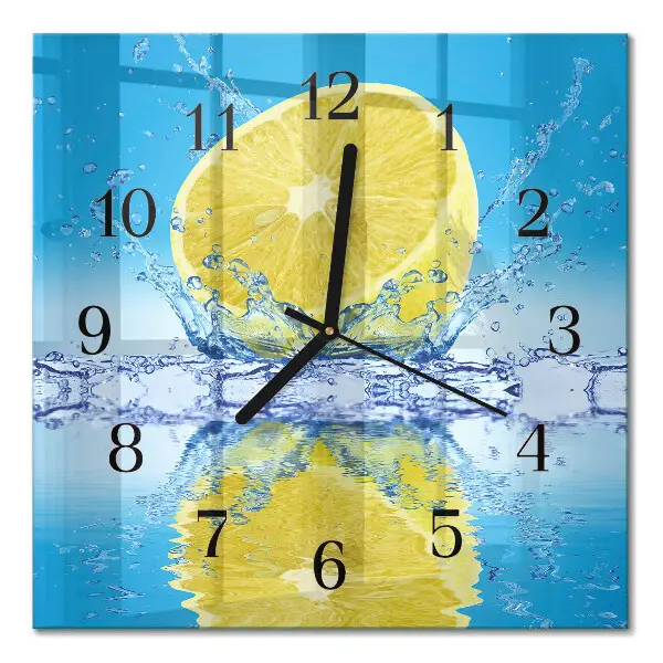 Decoratieve glazen klok vierkant Citrus