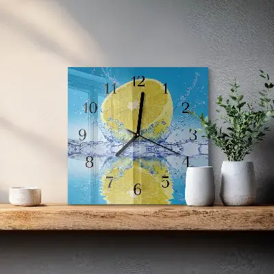 Decoratieve glazen klok vierkant Citrus