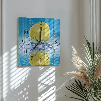 Decoratieve glazen klok vierkant Citrus