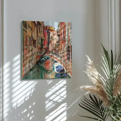 Vierkante glazen klok Venetië