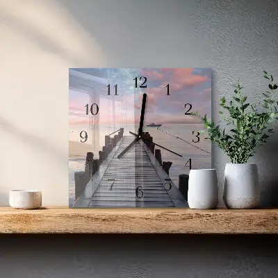 Decoratieve glazen klok vierkant Brug