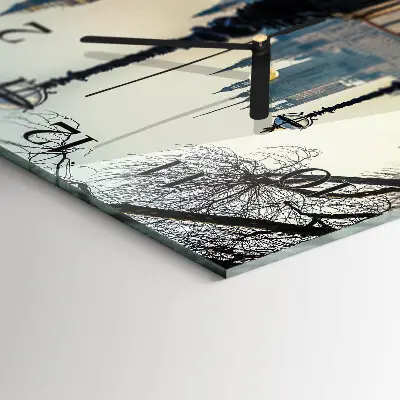 Moderne wandklok glas vierkant Lantaarns