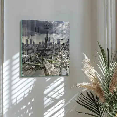Vierkante glazen klok Warschau