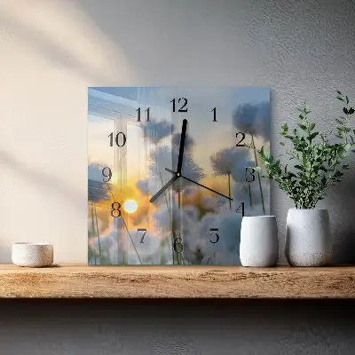 Decoratieve glazen klok vierkant Katoen