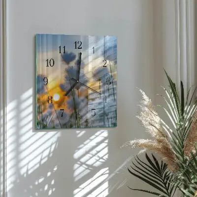 Decoratieve glazen klok vierkant Katoen