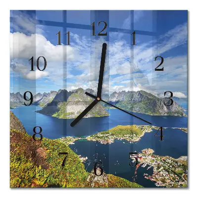 Decoratieve glazen klok vierkant Bergen