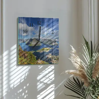 Decoratieve glazen klok vierkant Bergen
