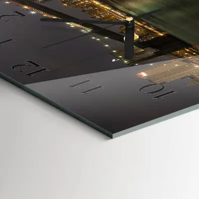 Vierkante glas klok Horizon