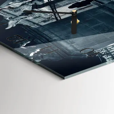 Moderne wandklok glas vierkant Hradčany