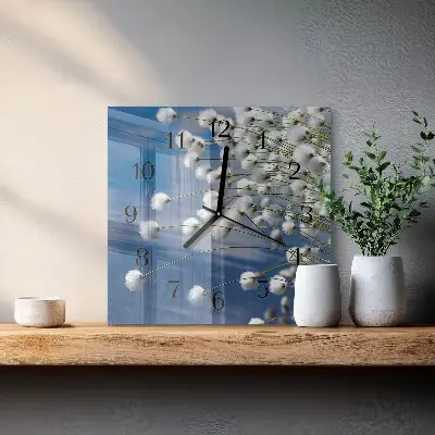 Decoratieve glazen klok vierkant Katoen