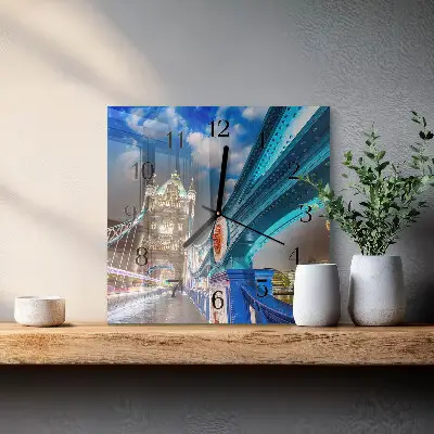 Decoratieve glazen klok vierkant Brug