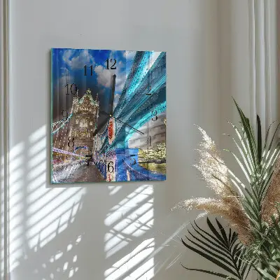 Decoratieve glazen klok vierkant Brug
