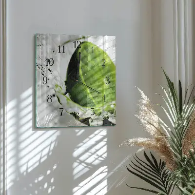 Decoratieve glazen klok vierkant Calciumcarbonaat