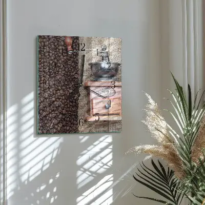 Decoratieve glazen klok vierkant Koffiemolen
