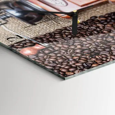 Decoratieve glazen klok vierkant Koffiemolen