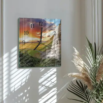 Vierkante glas klok Waterval