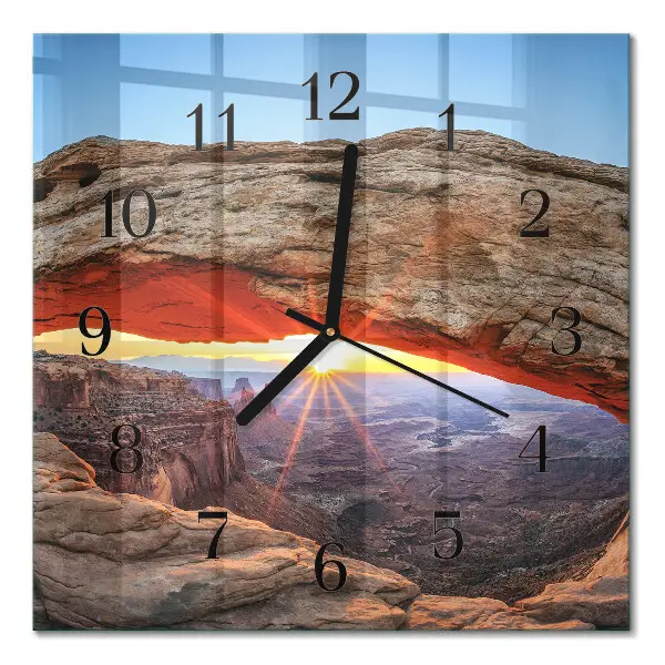 Vierkante glazen klok Grand canyon